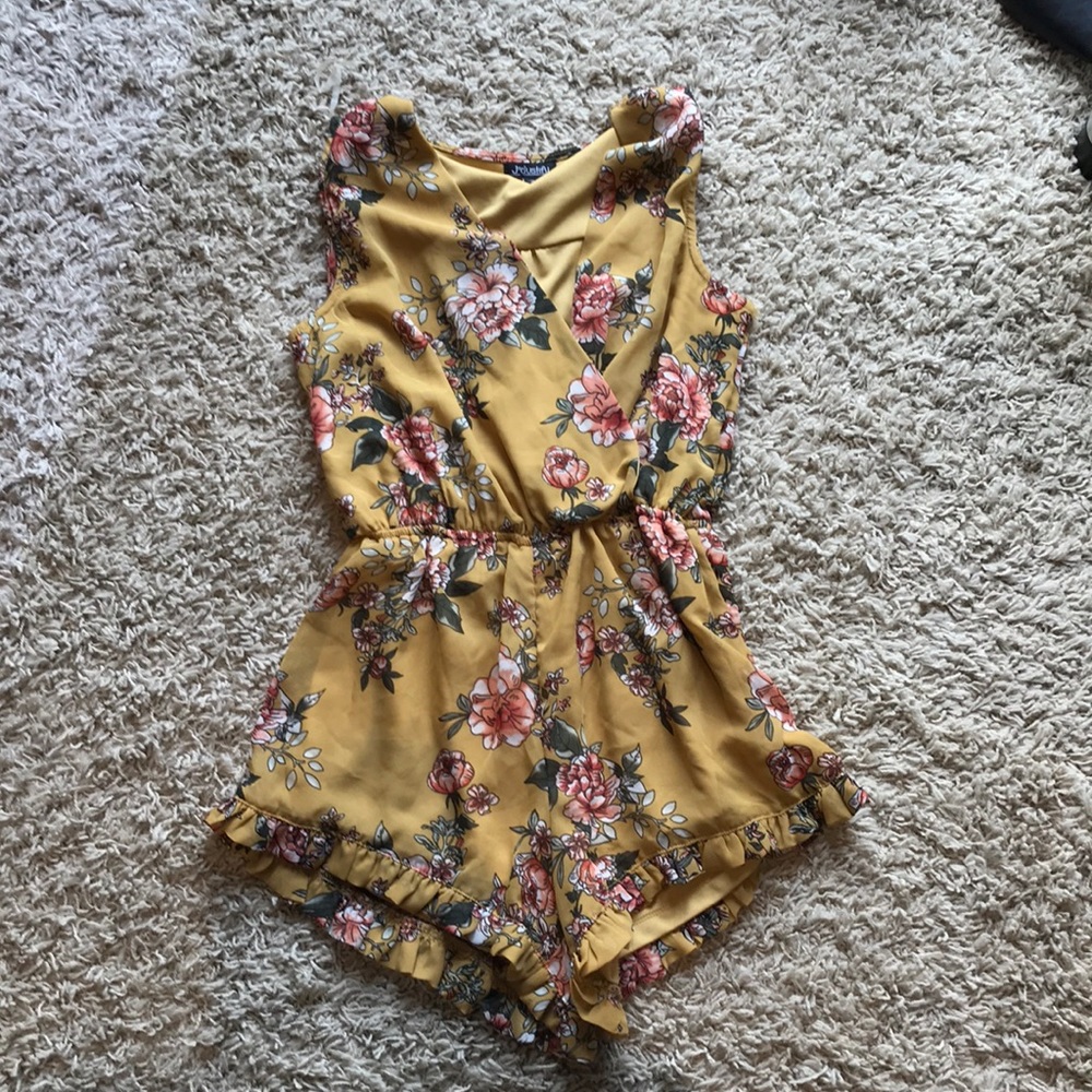 Yellow Floral Romper